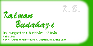 kalman budahazi business card