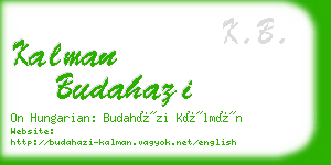 kalman budahazi business card